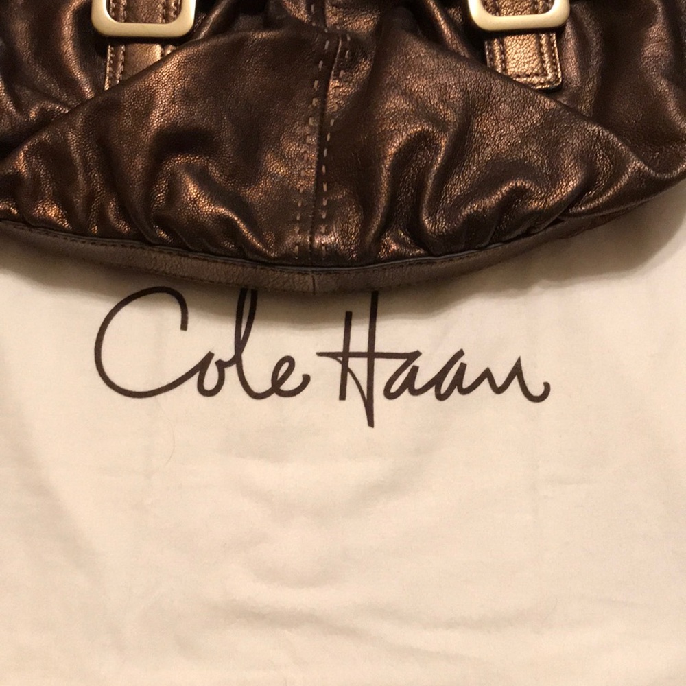 Bronze Leather Cole Haan shoulder bag - Picture 6 of 7